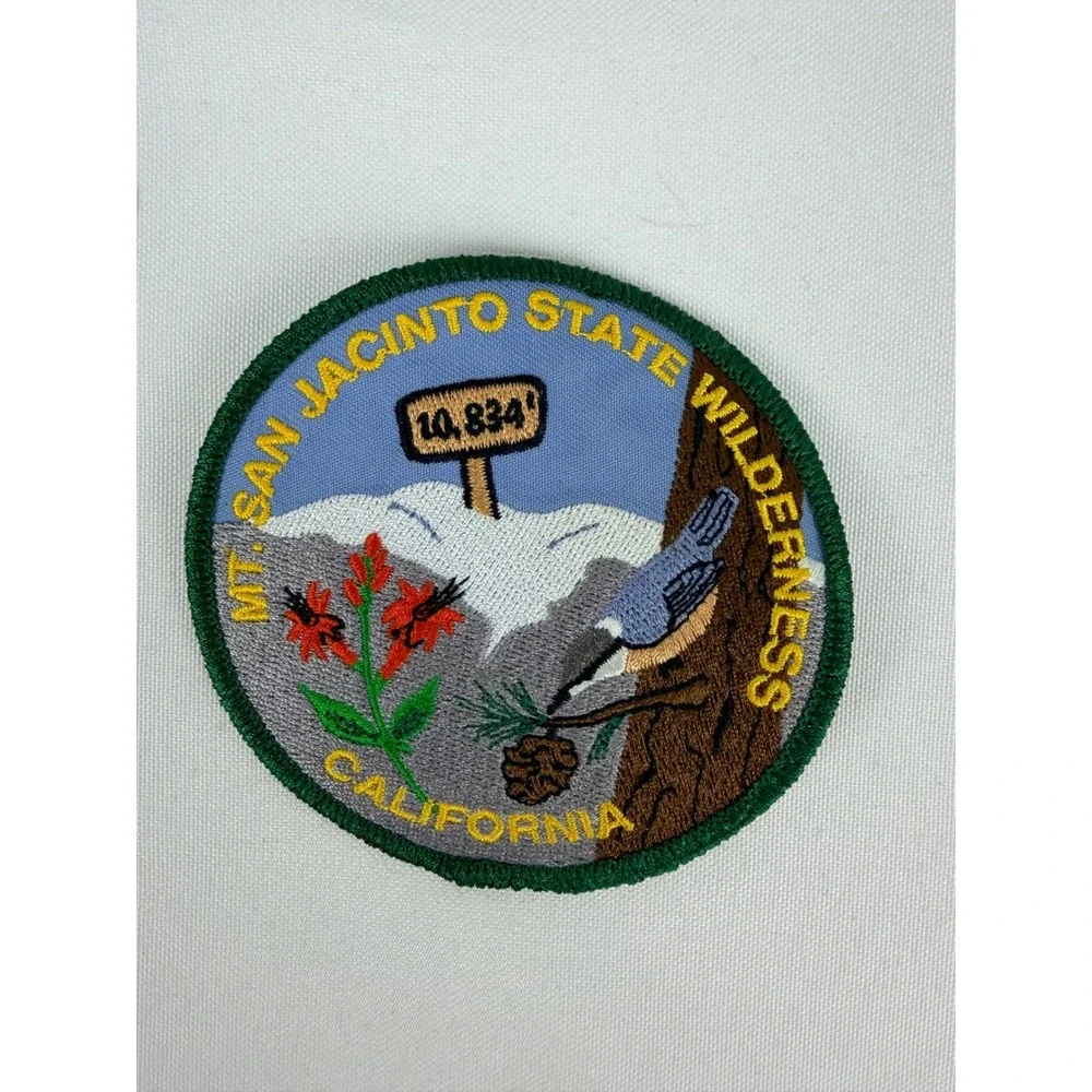 Mt San Jacinto State Wilderness California Souvenir Patch 10834 Ft Elevation